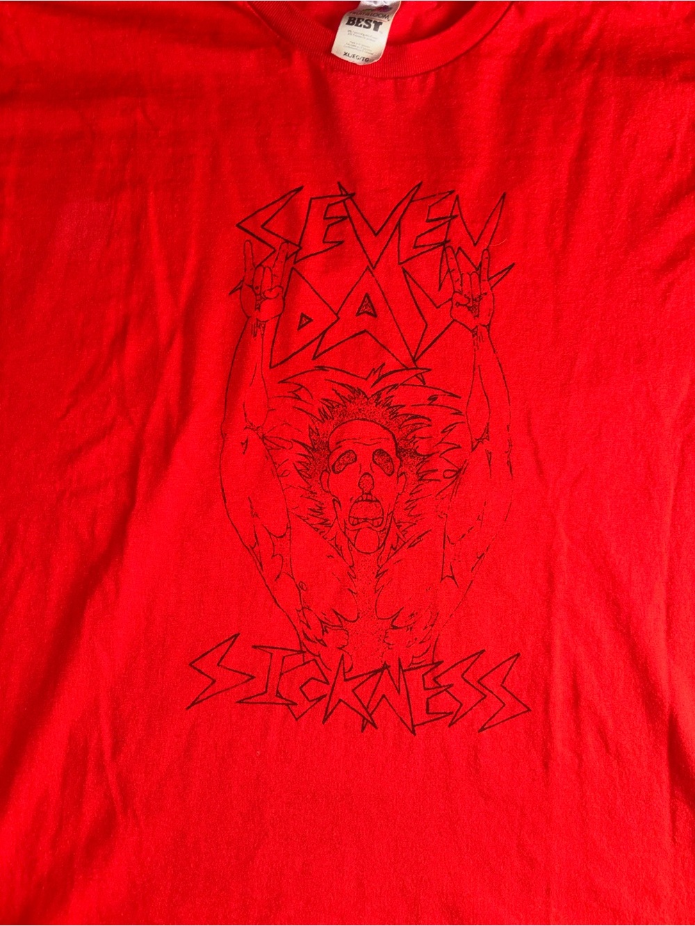 Y2K Seven Day Sickness Rock Grunge Shirt Size XL - Picture 2 of 4